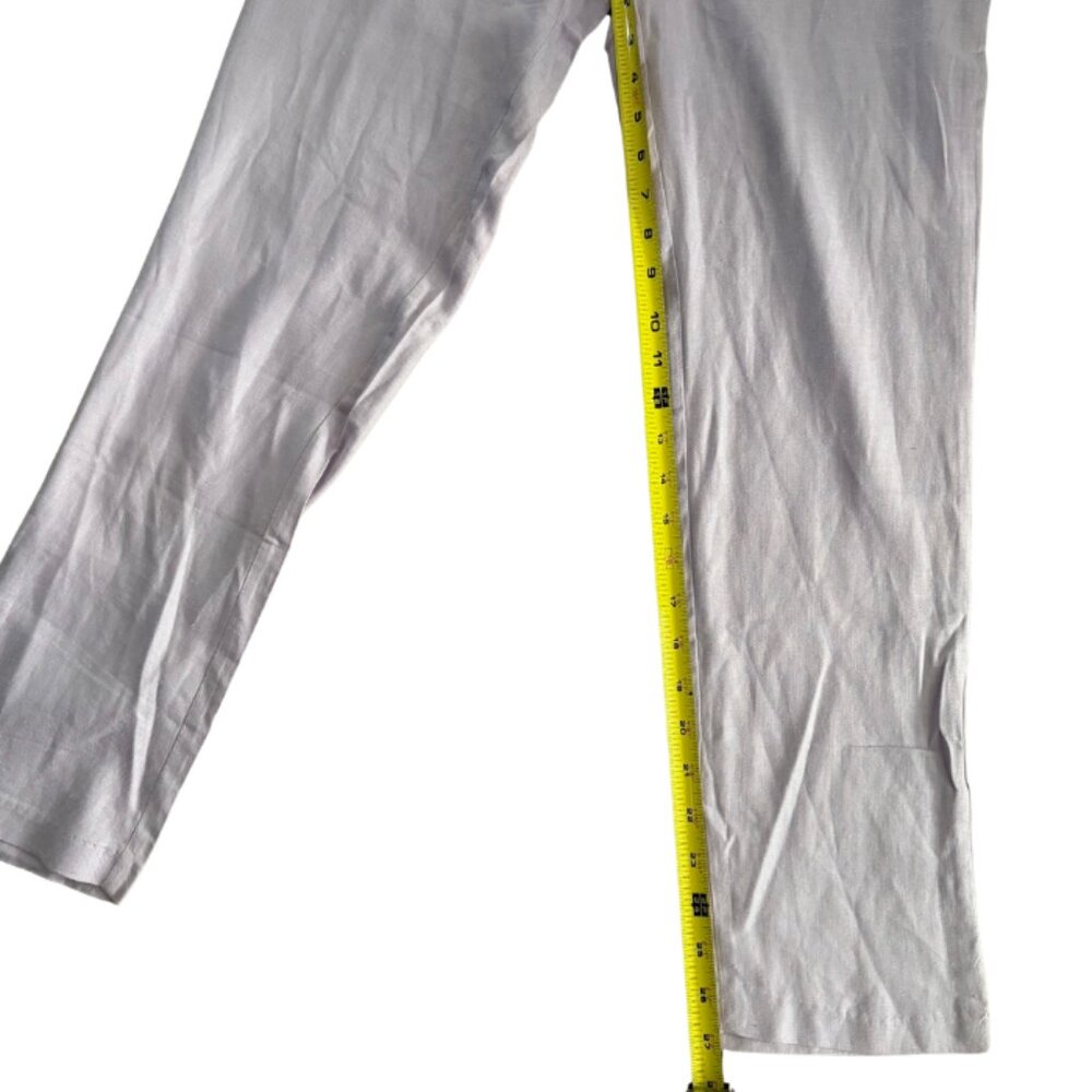 Express Linen-Blend Ankle Pant Purple Size 8 NEW - Picture 8 of 10
